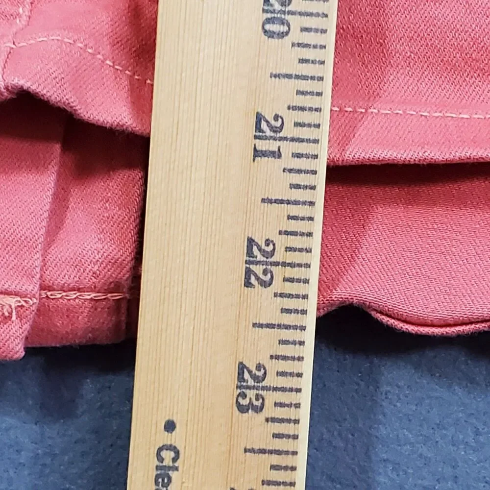Talbots Mini Skirt Womens Size 20W Orange Cotton Spandex Mix